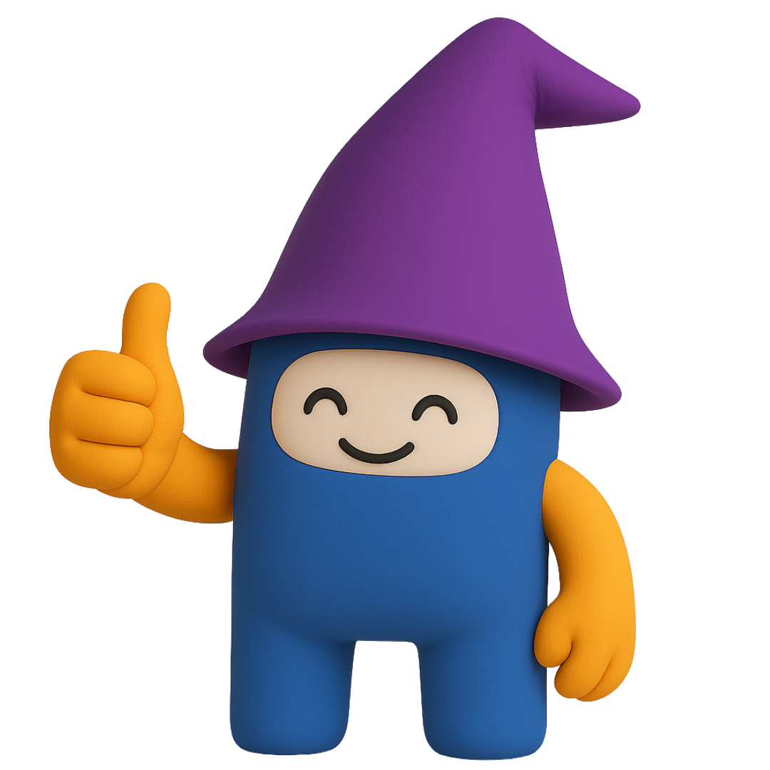 Clickie con el pulgar arriba, problema resuelto